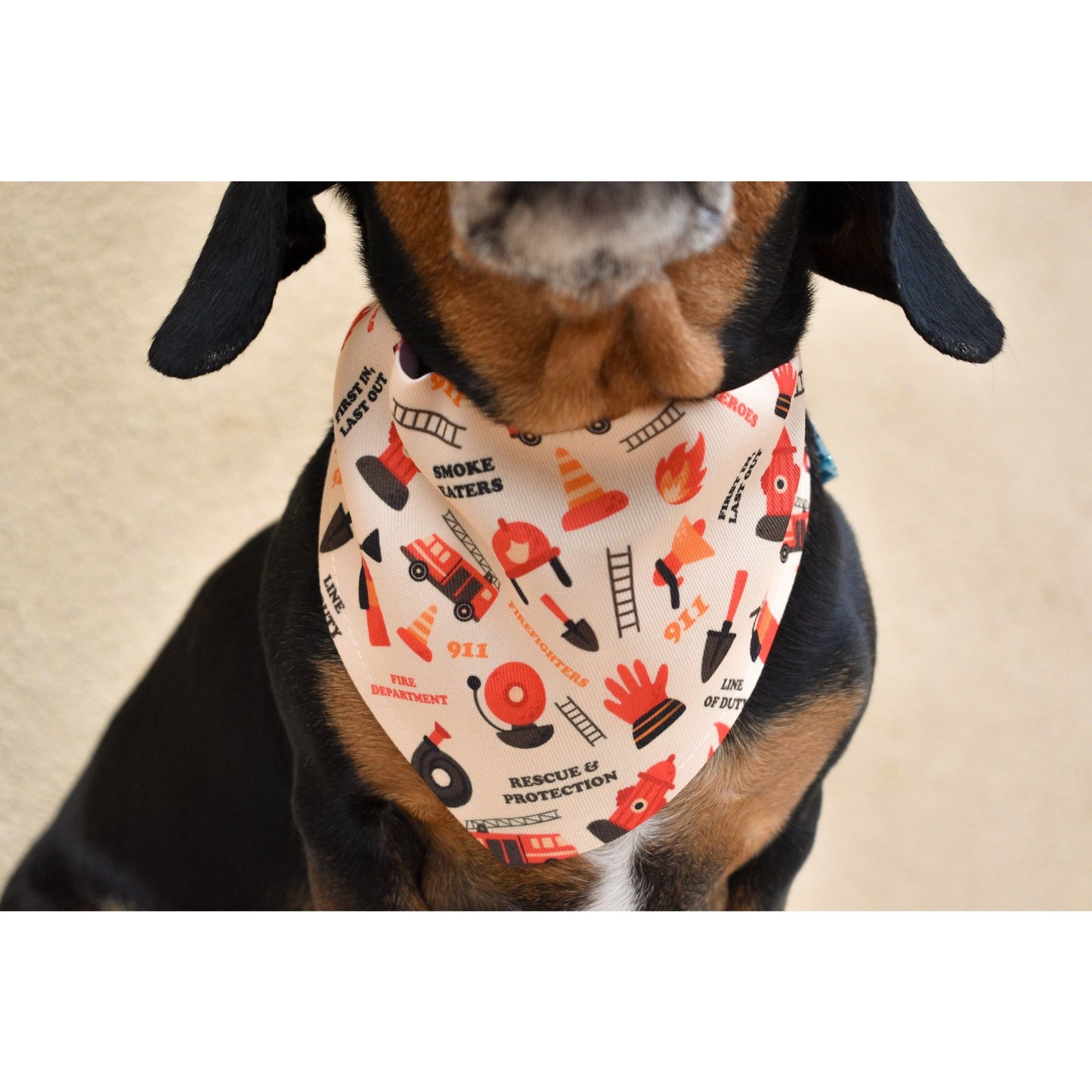 Bandana Fire Dog: ¡una elegante bandana sin cordones para cachorros a la moda!