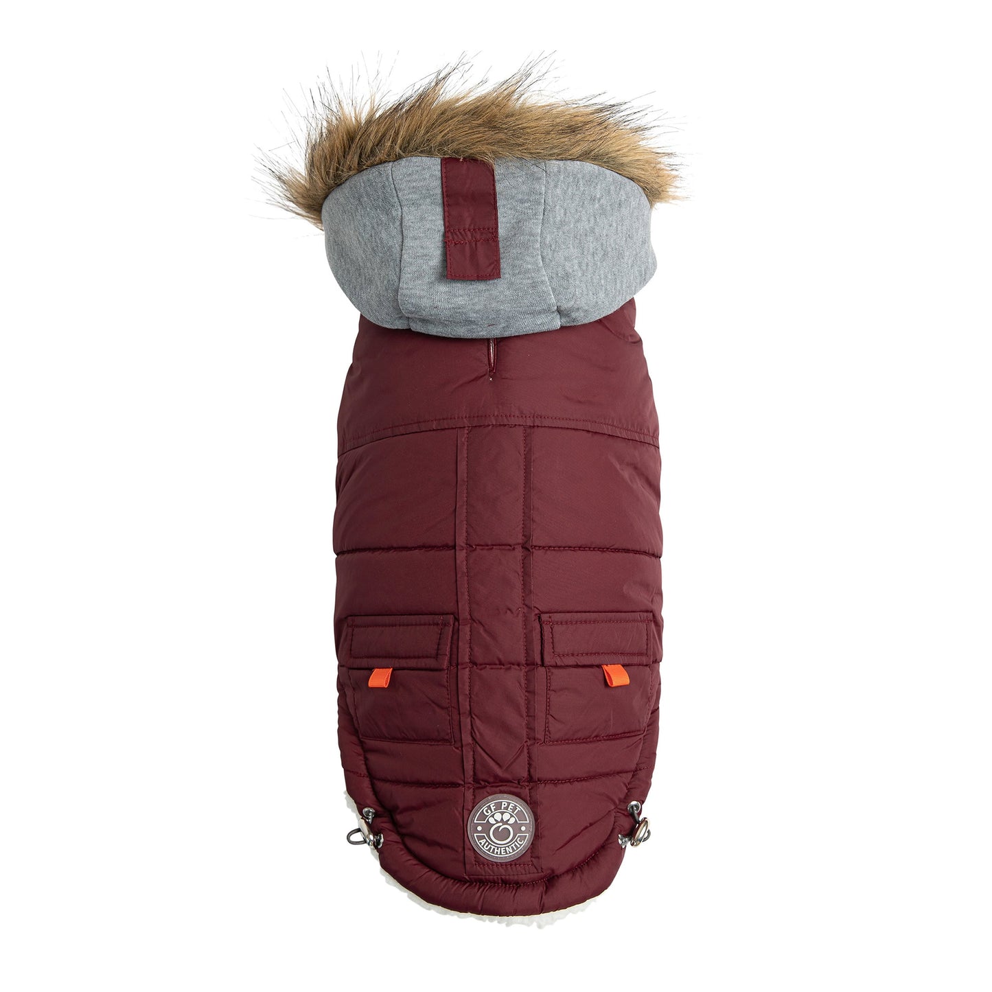 Winter Sailor Parka – Burgundy | Water-Repellent Dog Coat with Sherpa Lining!