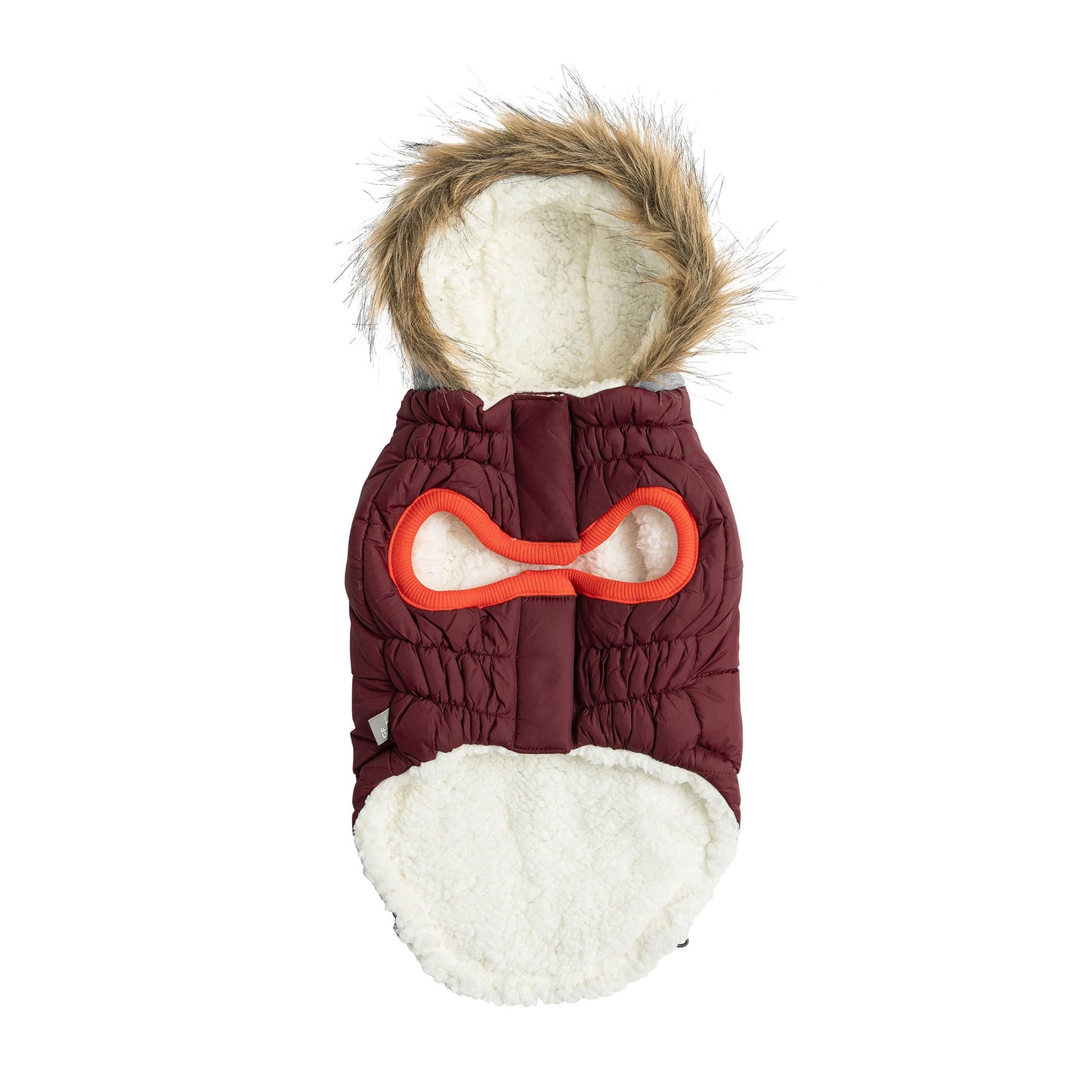 Winter Sailor Parka – Burgundy | Water-Repellent Dog Coat with Sherpa Lining!