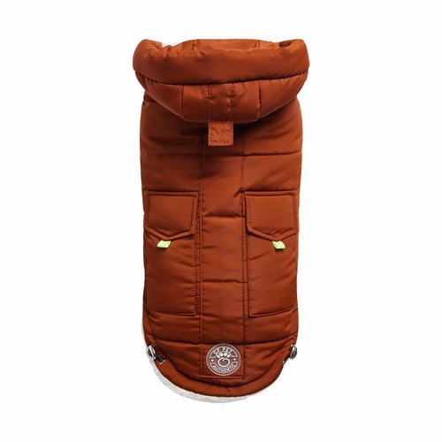 The Puff Parka - Hazel | Ultra-Warm Dog Coat with Sherpa Lining!