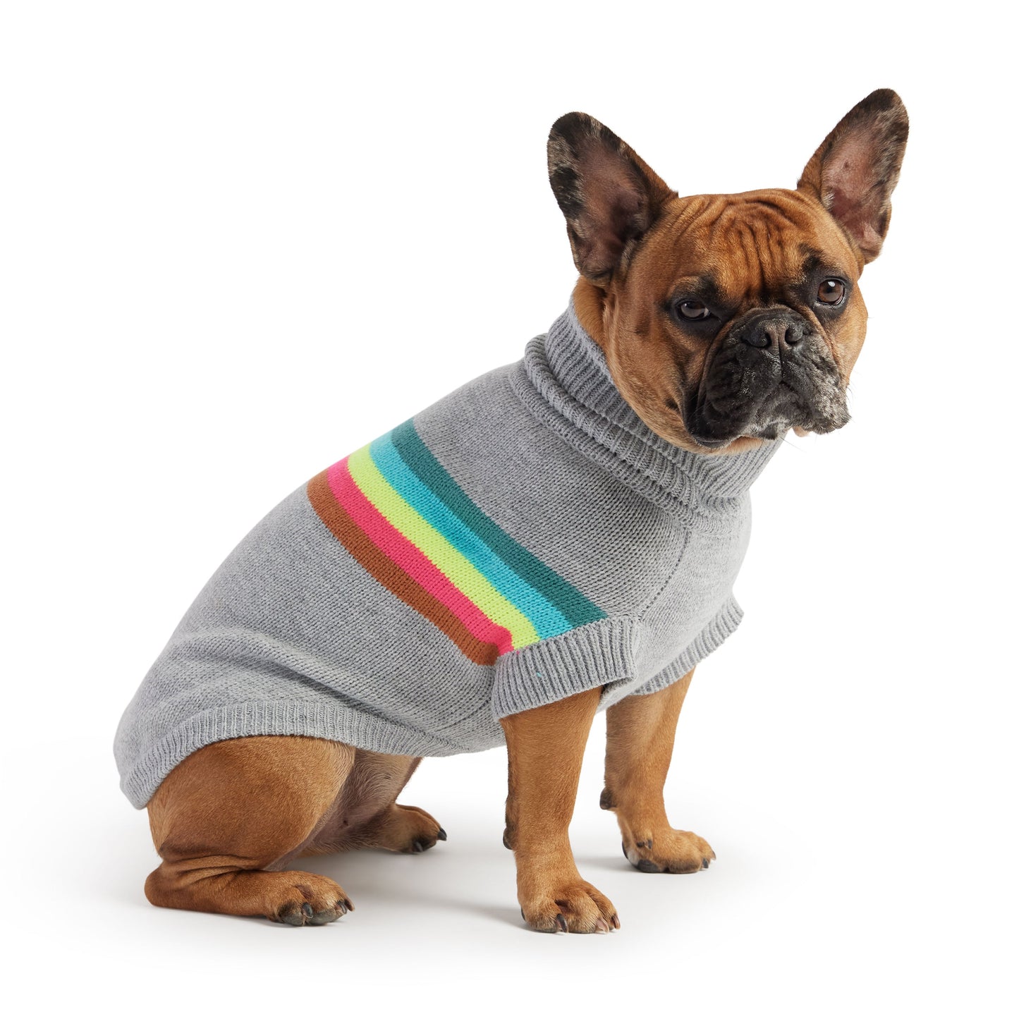 Retro Sweater - Grey Mix | Cozy Turtleneck for Dogs!