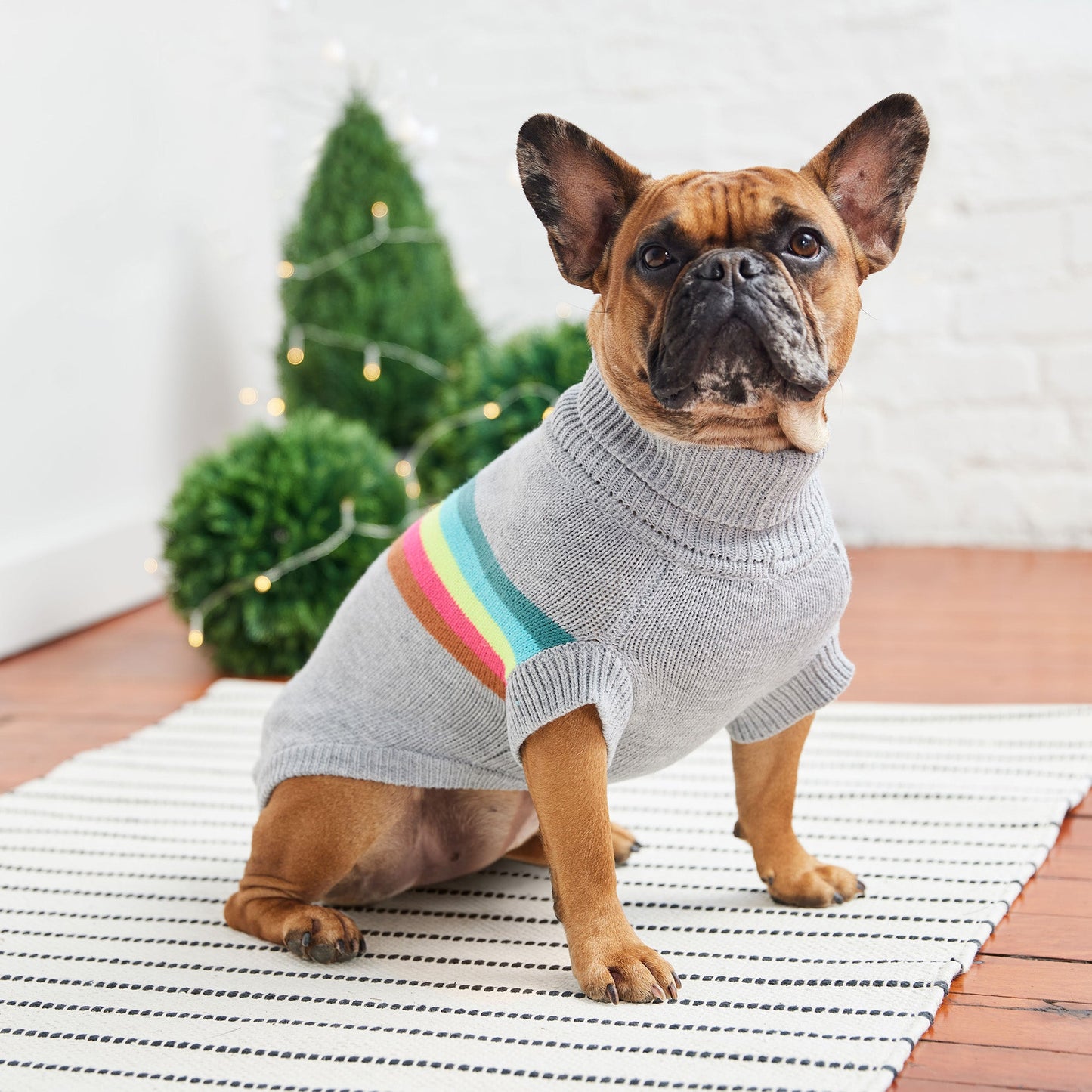 Retro Sweater - Grey Mix | Cozy Turtleneck for Dogs!