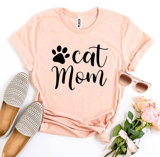 Cat Mom" T-Shirt – The Purr-fect Tee for Cat Lovers!