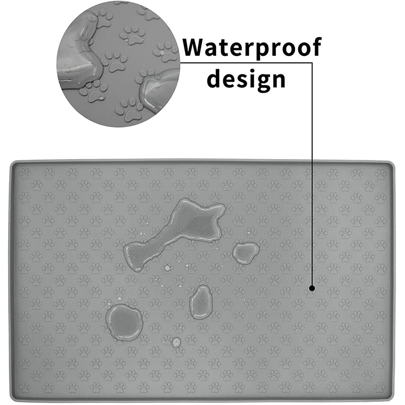 Alfombrilla antideslizante e impermeable para comida de mascotas: ¡comidas sin complicaciones para perros y gatos!