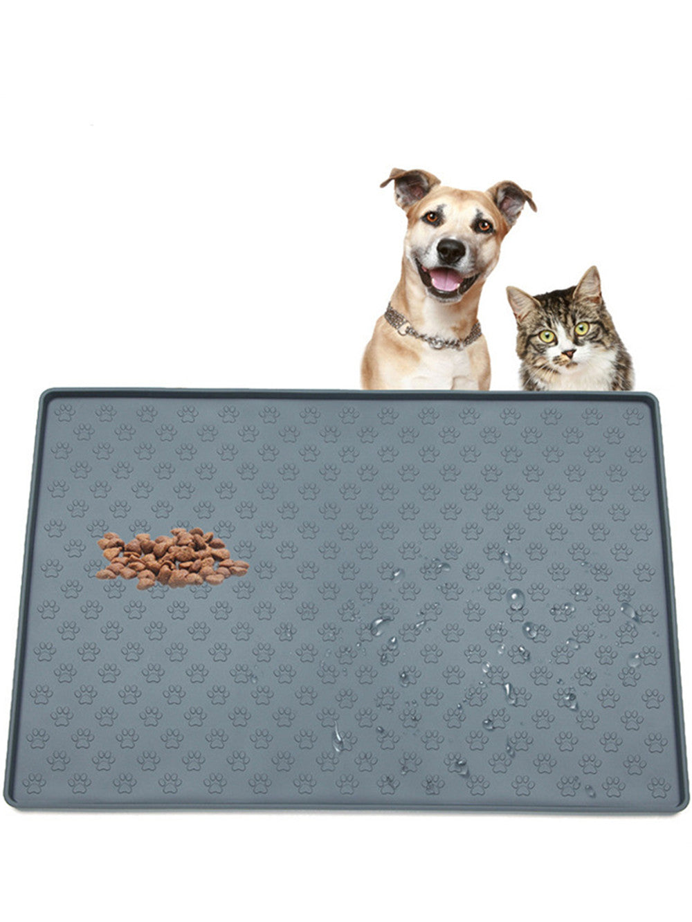 Alfombrilla antideslizante e impermeable para comida de mascotas: ¡comidas sin complicaciones para perros y gatos!