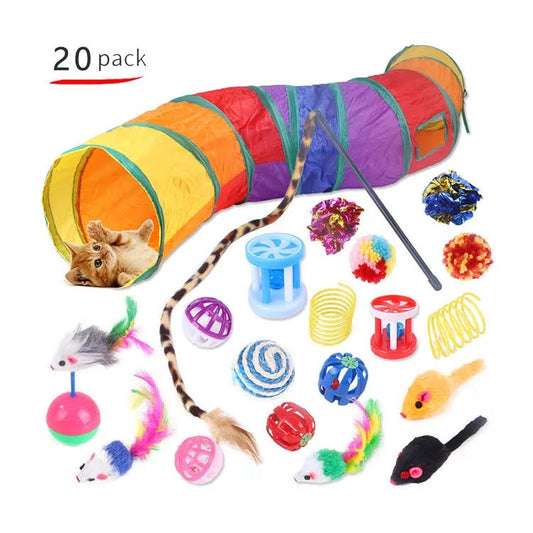 20-Piece Assorted Cat Toy Set – Endless Fun for Your Feline!