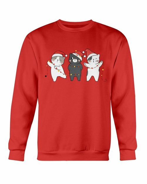 Cute Cats Christmas Sweatshirt" – Cozy & Festive!