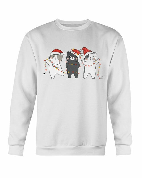 Cute Cats Christmas Sweatshirt" – Cozy & Festive!